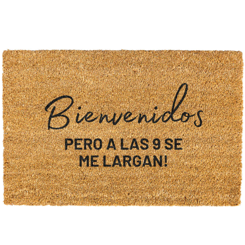 Bienvenidos Pero A Las 9 Se Me Largan Doormat